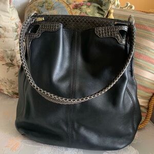 Black Leather Hobo Bag